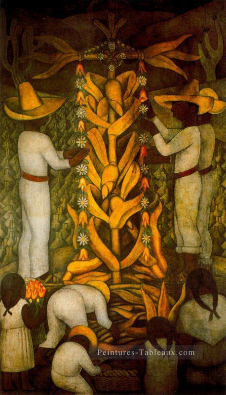 Le festival du maïs Diego Rivera Peintures à l'huile